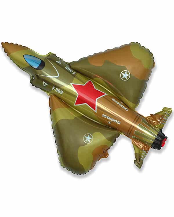 901692M_Шар_(39_99_см)_Фигура_Самолет_Истребитель_Военный_1_шт Фигура Самолет Истребитель Военный 99 см — изображение 1